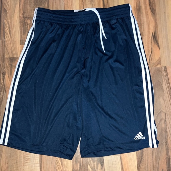 adidas Other - Adidas Climalite Men’s Tri Striped Sides Elastic Drawstring Waist Shorts Sz XL